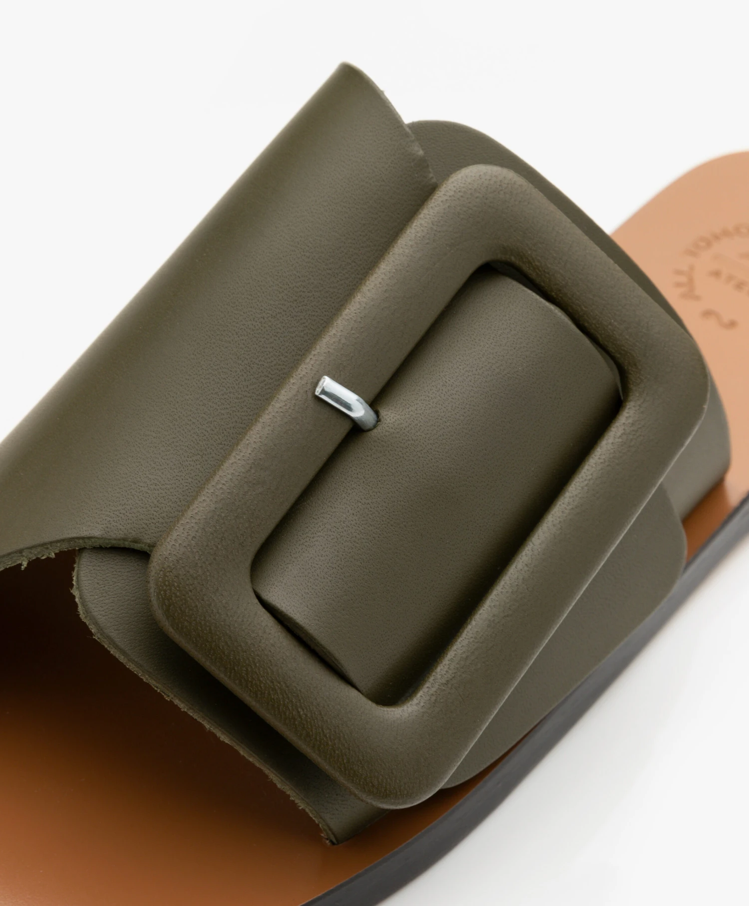 Atp Atelier Ceci Leren Slippers Met Gesp - Groen 7 Atp Atelier Ceci Leren Slippers Met Gesp - Groen - Afbeelding 7