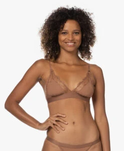 Love Stories Love Lace Bralette - Medium Bruin/Mokka