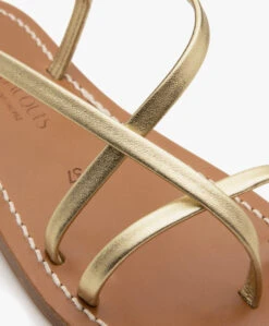 K. Jacques St. Tropez Muse Leren Sandalen - Lame Platine -Mode Kleding 444c70dc 528d 4628 8442 339fe66c3613 554