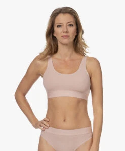 Wolford Beauty Cotton Rib Bralette - Poederroze