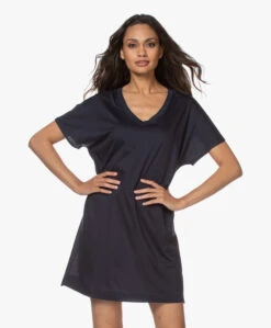 Hanro Laura Modalmix Jersey Nachthemd - Midnight -Mode Kleding 46075a6a 0098 482d 8e08 6fb9469e479c