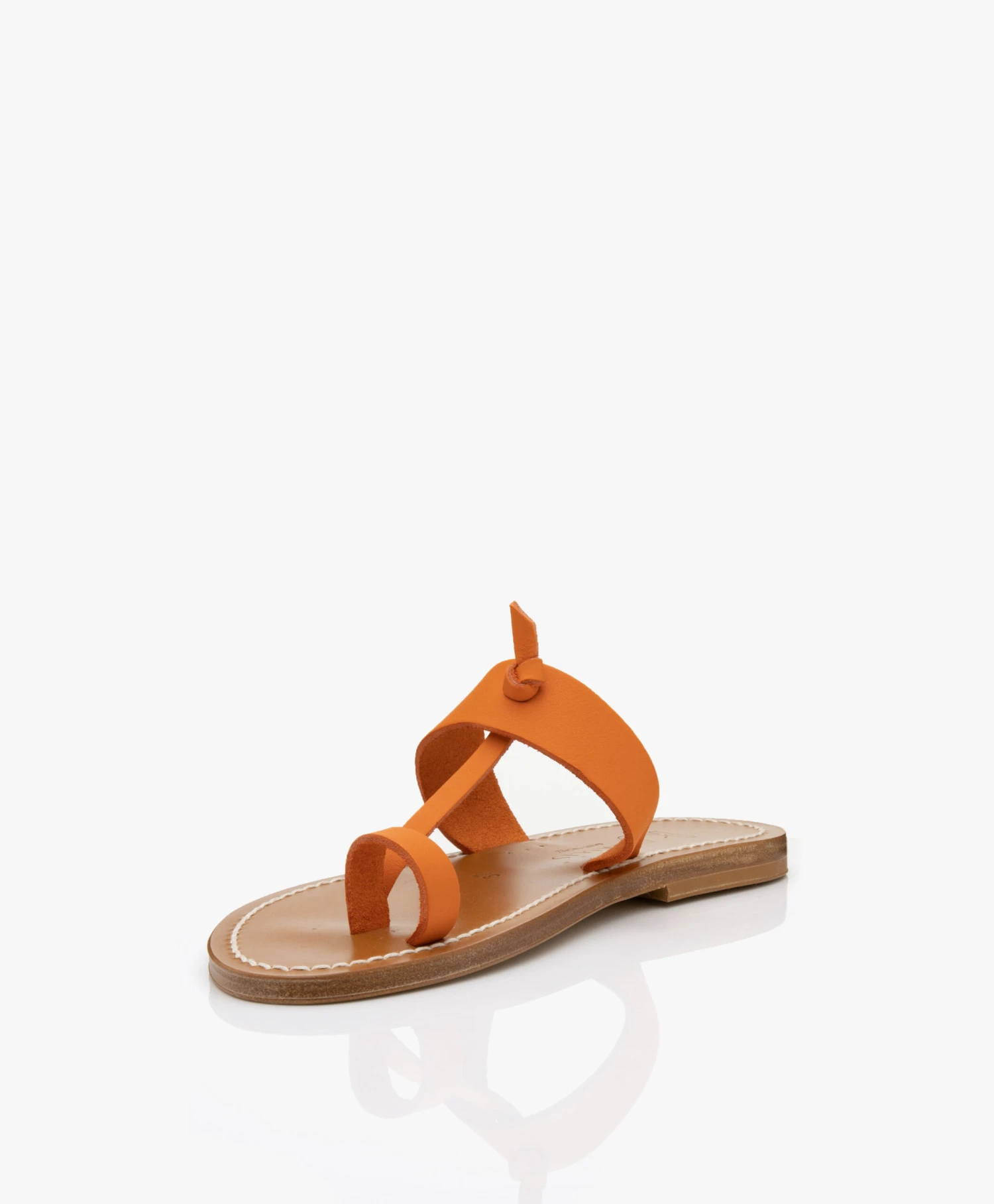 K. Jacques St. Tropez Ganges Leren Teensandalen - Mandarine 11 K. Jacques St. Tropez Ganges Leren Teensandalen - Mandarine - Afbeelding 11