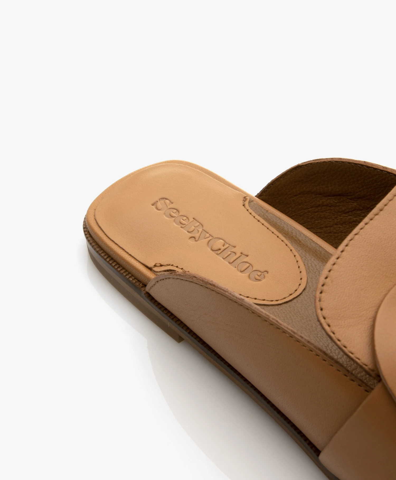 See By Chloé Chany Leren Loafer Mules - Light/Pastel Brown 12 See By Chloé Chany Leren Loafer Mules - Light/Pastel Brown - Afbeelding 12