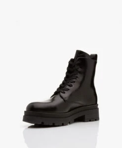 Anine Bing Luc Leren Combat Veterlaarzen - Zwart -Mode Kleding 48e9b360 61ad 415f b9af 12e85e06c3ec 02