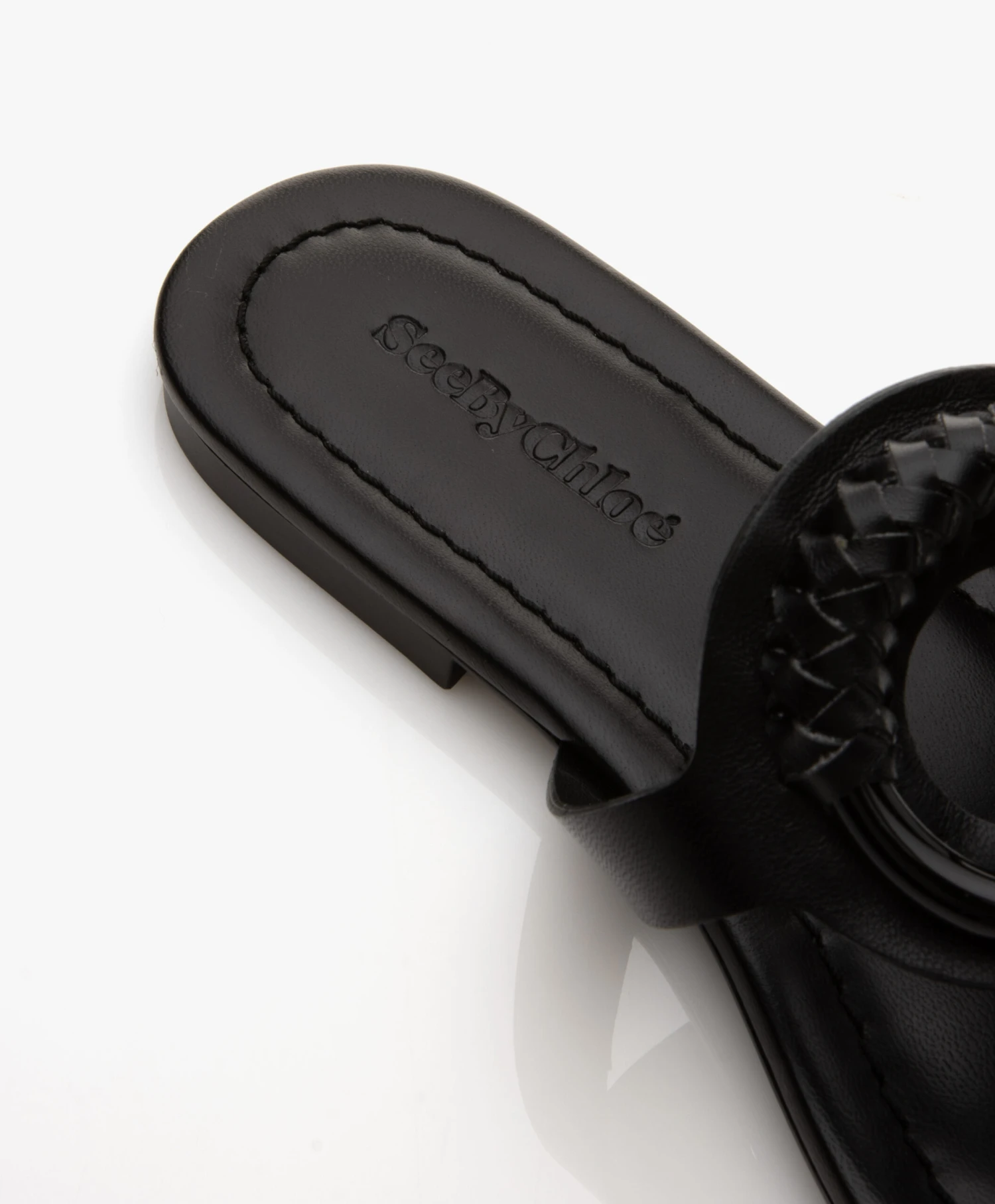 See By Chloé Hana Leren Slippers - Zwart/Zwart 11 See By Chloé Hana Leren Slippers - Zwart/Zwart - Afbeelding 11