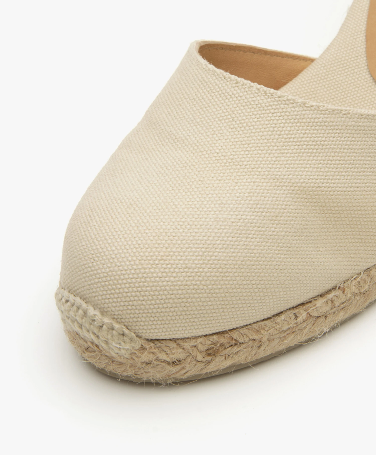Castañer Carina 7Cm Canvas Sleehak Espadrilles - Ivoor 3 Castañer Carina 7Cm Canvas Sleehak Espadrilles - Ivoor - Afbeelding 3