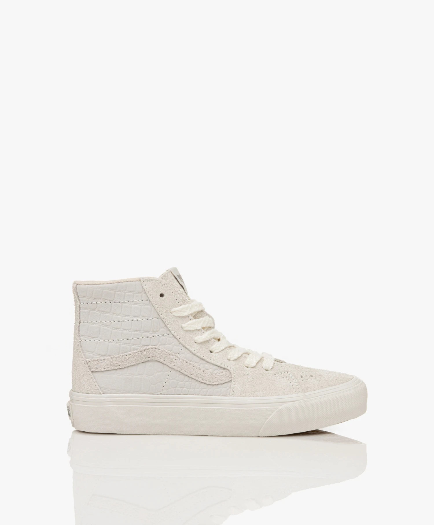 Vans Sk8-Hi High-Top Sneakers - Lichtgrijs/Off-White 1 Vans Sk8-Hi High-Top Sneakers - Lichtgrijs/Off-White