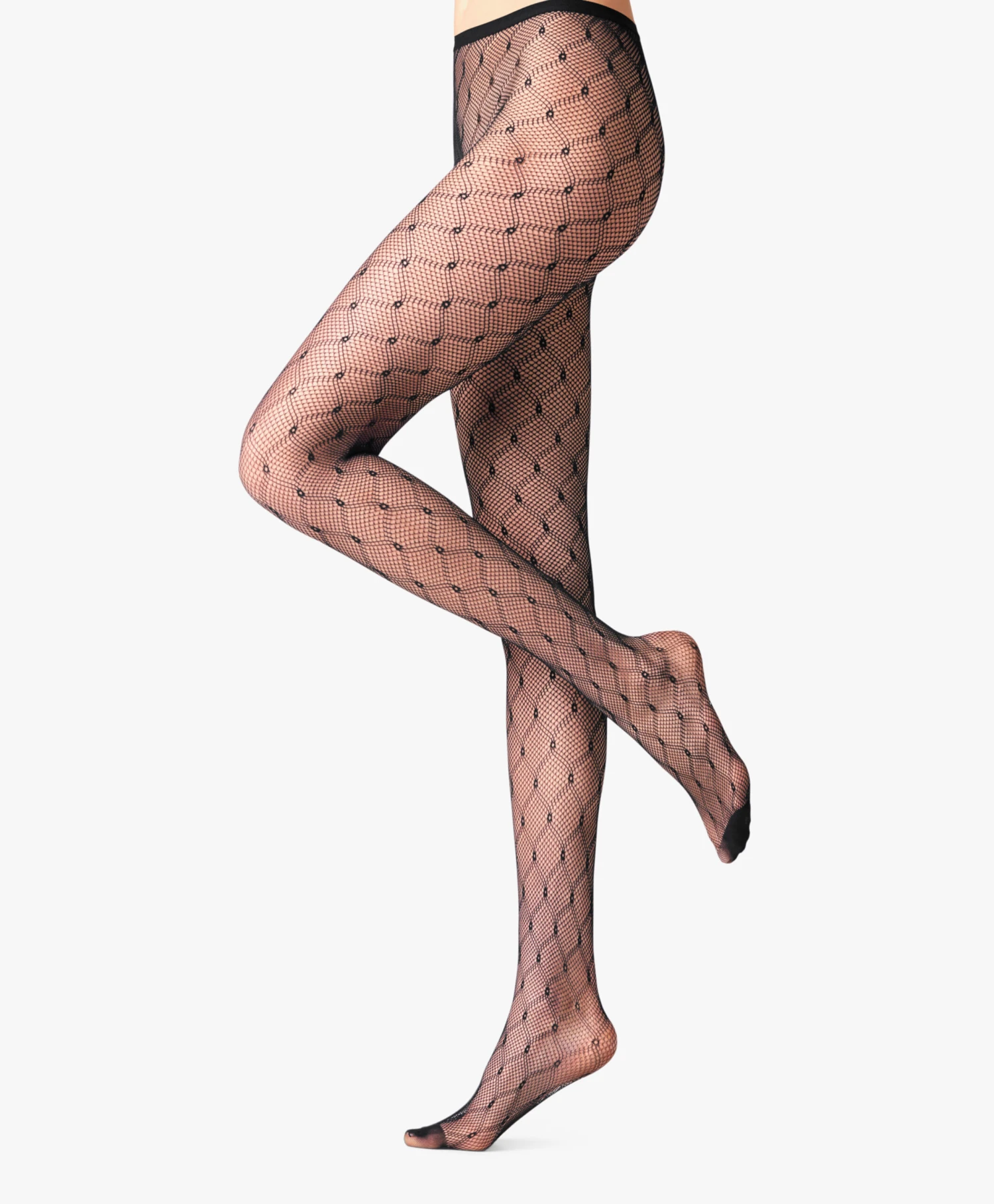 Falke Diamond Net Panty - Zwart 1 Falke Diamond Net Panty - Zwart
