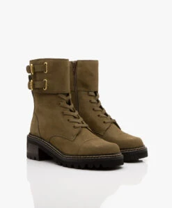 See By Chloé Mallory Combat Hoge Leren Enkellaarzen - Olive 16 See By Chloé Mallory Combat Hoge Leren Enkellaarzen - Olive -Mode Kleding 4f2176b3 1218 42a8 ac70 71492849d6e9 17