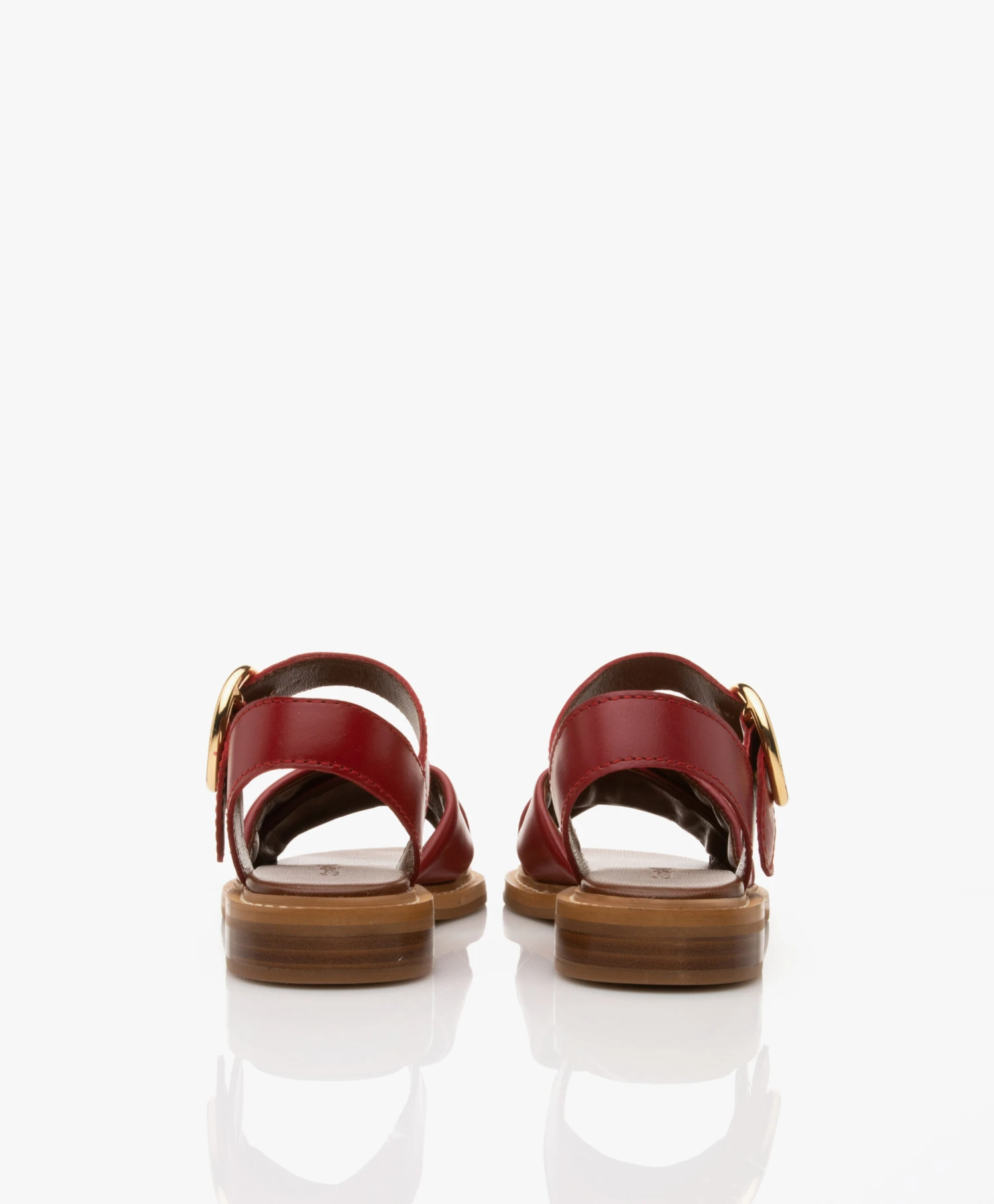 See By Chloé Lyna Kalfsleren Sandalen - Medium Rood 8 See By Chloé Lyna Kalfsleren Sandalen - Medium Rood - Afbeelding 8