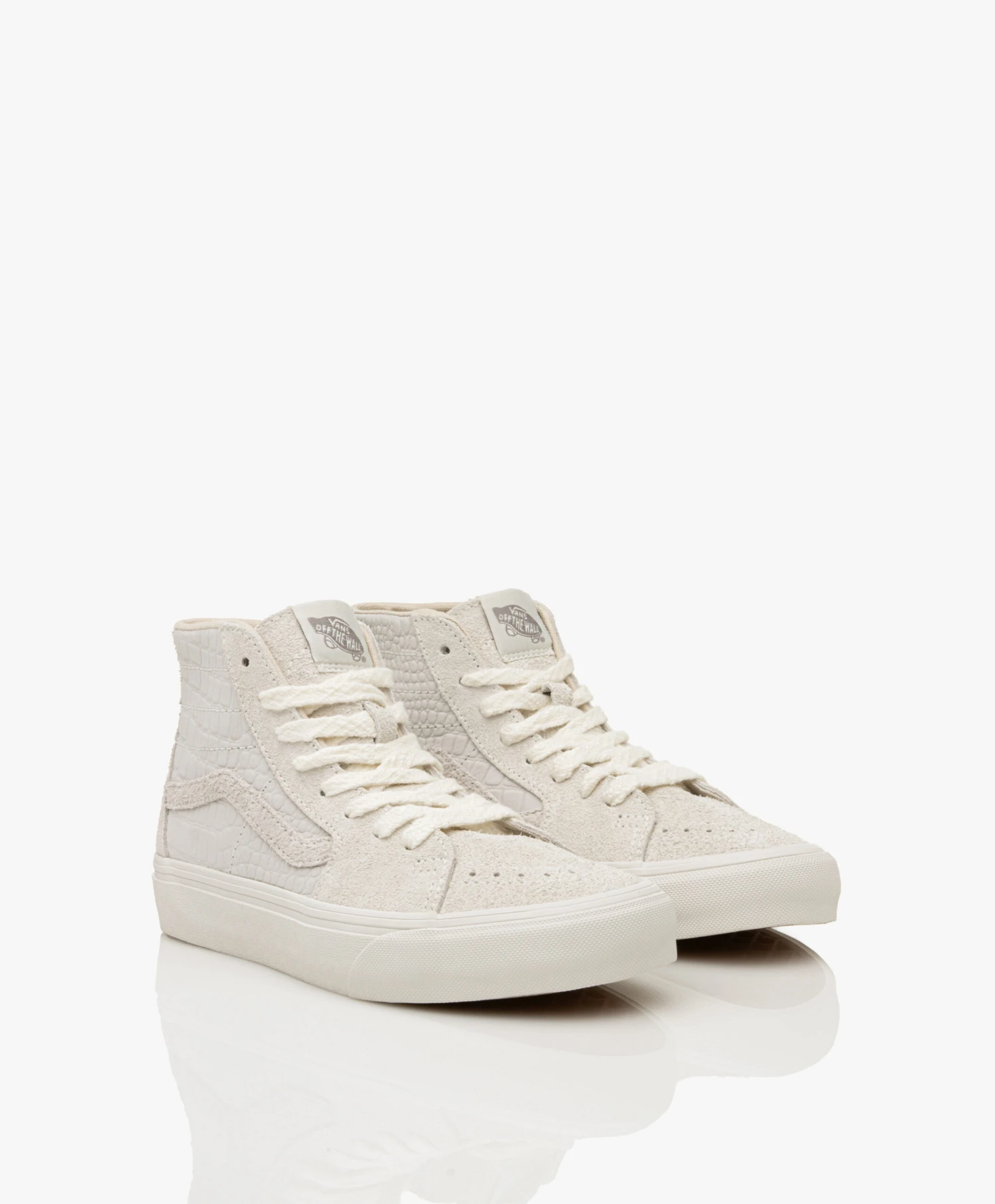 Vans Sk8-Hi High-Top Sneakers - Lichtgrijs/Off-White 3 Vans Sk8-Hi High-Top Sneakers - Lichtgrijs/Off-White - Afbeelding 3
