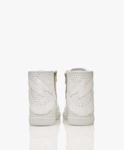 Zadig & Voltaire High Flash Geperforeerd Leren High-Top Sneakers - Wit -Mode Kleding 5535a5cf 00dd 49b4 b0c8 7a9fa9387fbd 582