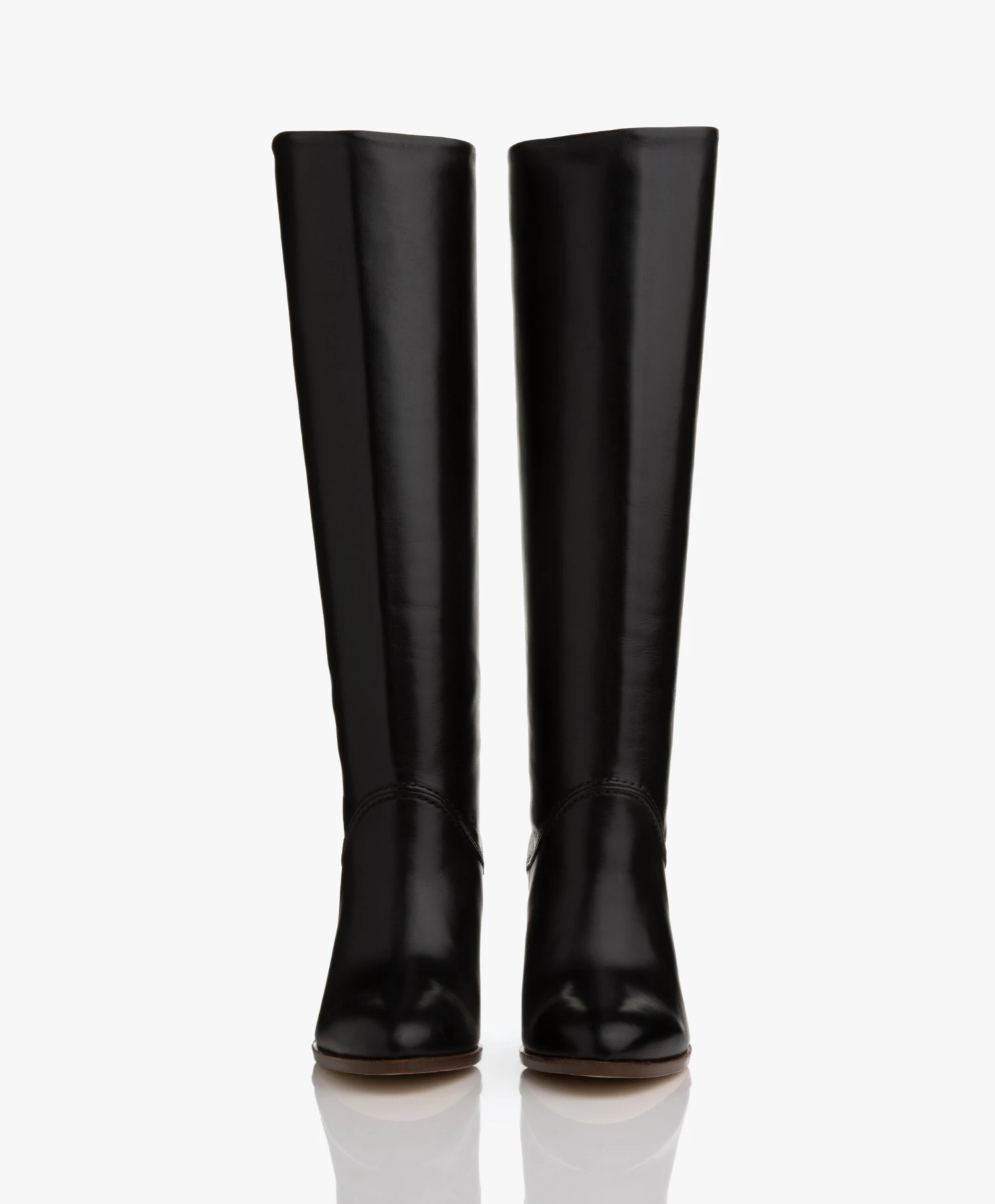 Vanessa Bruno Hoge Leren Laarzen - Zwart 8 Vanessa Bruno Hoge Leren Laarzen - Zwart - Afbeelding 8