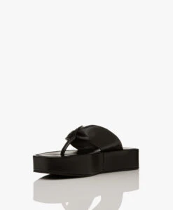 Filippa K Lamsleren Flatform Flip Flop Slippers - Zwart -Mode Kleding 583bc2d4 609d 4fd9 a9a6 411ff6a58156 08