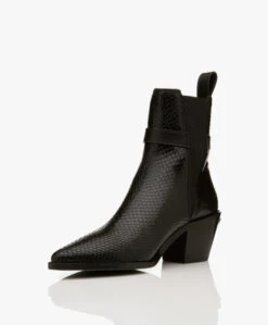 Zadig & Voltaire Tyler Cecilia Wild Mirror Leren Enkellaarzen - Zwart -Mode Kleding 5873a1d9 fbfc 4ee2 a262 83788dab50e1 08