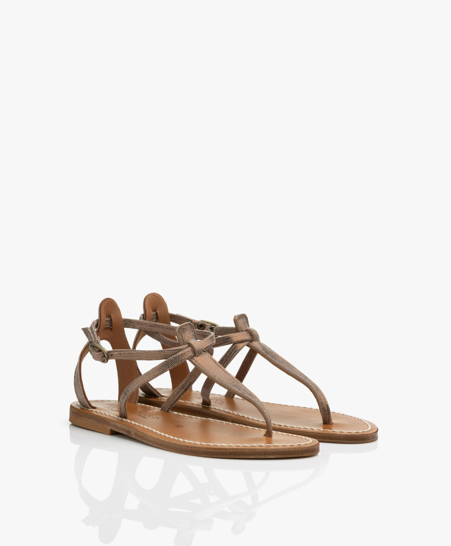 K. Jacques St. Tropez Buffon Leren Metallic Sandalen - Disco Bronze 4 K. Jacques St. Tropez Buffon Leren Metallic Sandalen - Disco Bronze - Afbeelding 4
