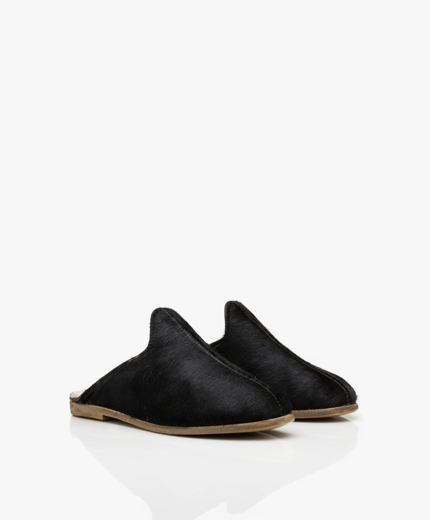 Surée Hairy Leren Mules - Zwart 4 Surée Hairy Leren Mules - Zwart - Afbeelding 4
