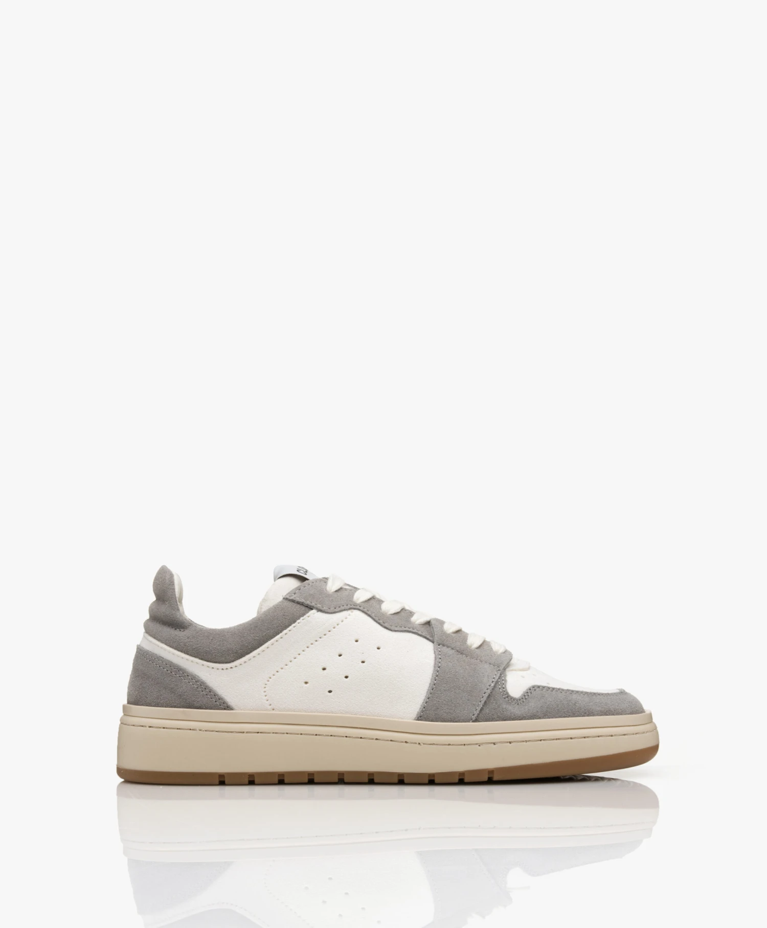 Closed Low-Top Leren Sneakers - Grey Alabaster 1 Closed Low-Top Leren Sneakers - Grey Alabaster