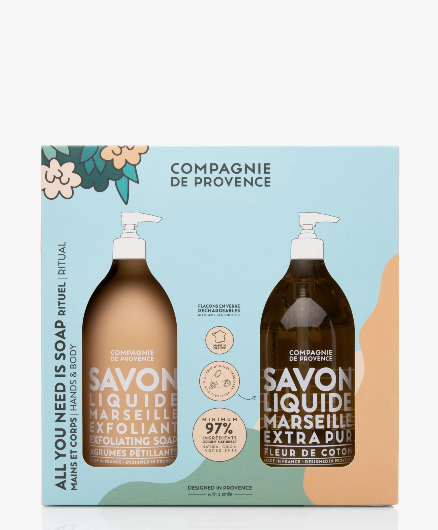 Compagnie De Provence All You Need Is Soap Ritual Set - Cotton Flower/Exfoliating 2 Compagnie De Provence All You Need Is Soap Ritual Set - Cotton Flower/Exfoliating - Afbeelding 2