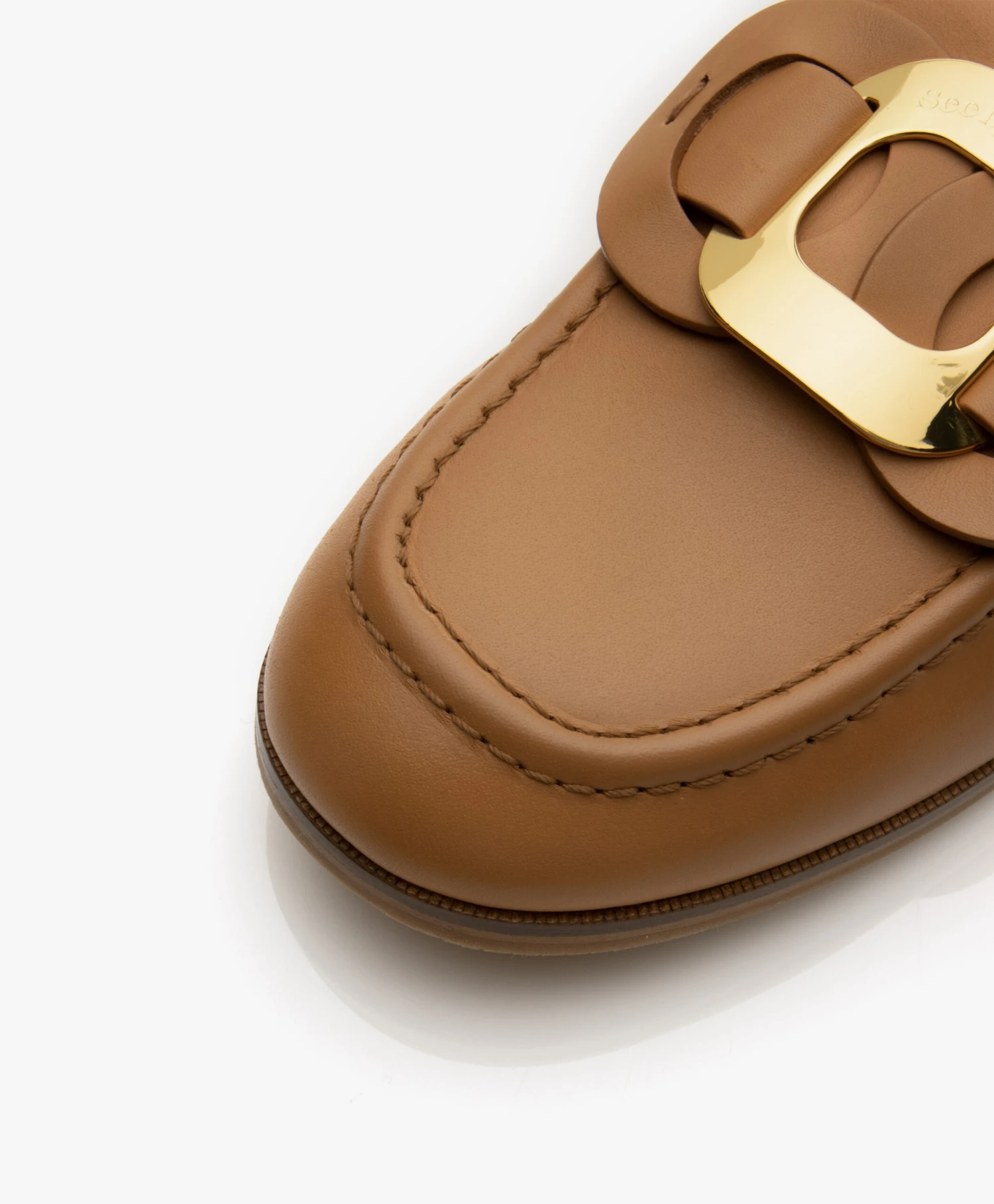 See By Chloé Chany Leren Loafer Mules - Light/Pastel Brown 11 See By Chloé Chany Leren Loafer Mules - Light/Pastel Brown - Afbeelding 11