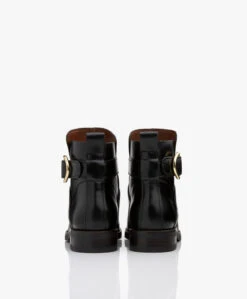 See By Chloé Lyna Leren Enkellaarzen - Zwart -Mode Kleding 5c773efd e614 4dc4 8bc0 ff70ce4b3122 191