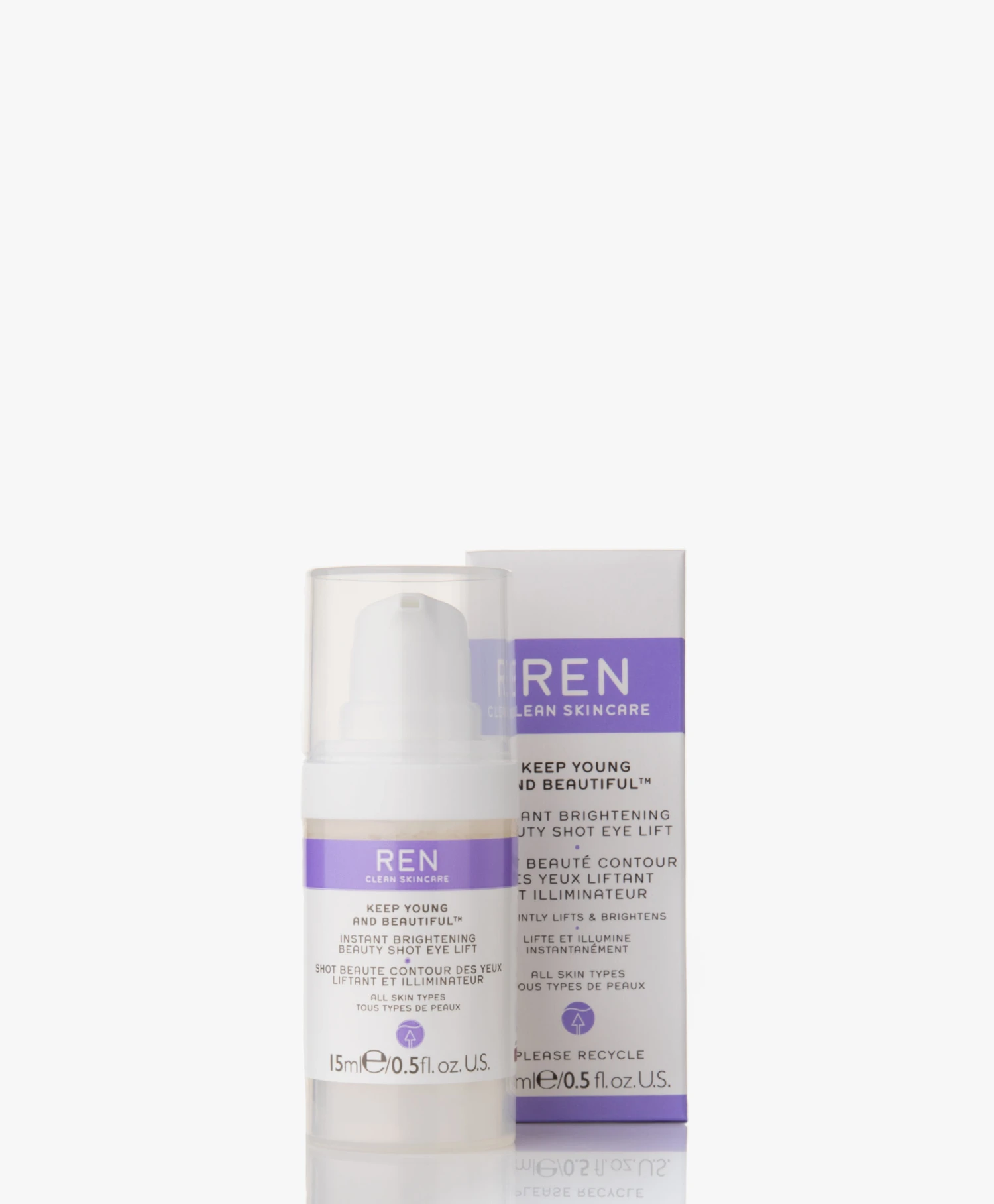 Ren Clean Skincare Instant Brightening Beauty Shot Eye Lift - Keep Young And Beautiful 2 Ren Clean Skincare Instant Brightening Beauty Shot Eye Lift - Keep Young And Beautiful - Afbeelding 2