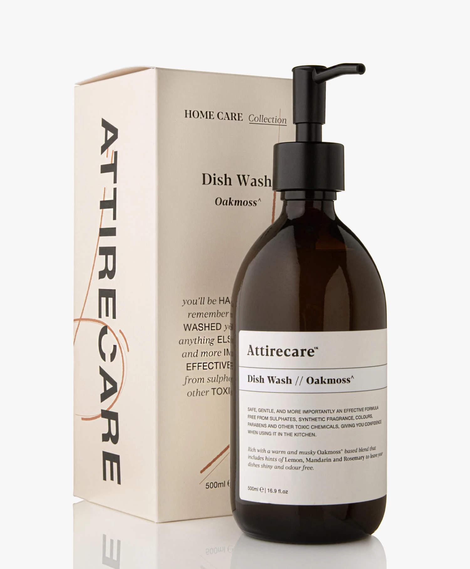 Attirecare Hydraterend Afwasmiddel - Oakmoss 500Ml 3 Attirecare Hydraterend Afwasmiddel - Oakmoss 500Ml - Afbeelding 3