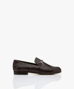 Panara Vipera Gestructureerde Loafers - Caffe