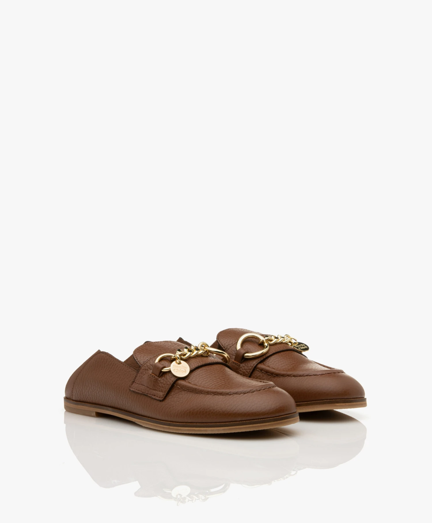 See By Chloé Aryel Leren Loafers/Mules - Cognac 4 See By Chloé Aryel Leren Loafers/Mules - Cognac - Afbeelding 4