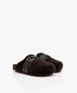 See By Chloé Gema Faux Lammy Mules - Donkerbruin -Mode Kleding 5fc566d2 f867 4ca1 96cc 849625064054 04