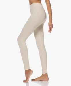 Gai+Lisva Lena Modalmix Rib Yoga Legging - Vintage White