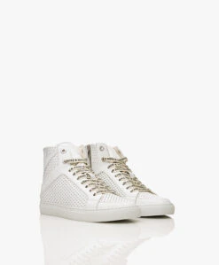 Zadig & Voltaire High Flash Geperforeerd Leren High-Top Sneakers - Wit -Mode Kleding 6534103c e18f 49ff a7e7 7792ff791504 584
