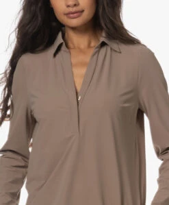 Japantky Meky Travel Jersey Splithals Blouse - Walnut -Mode Kleding 6a9d0ceb 1dff 4612 97a9 3e2119e6caaa 118