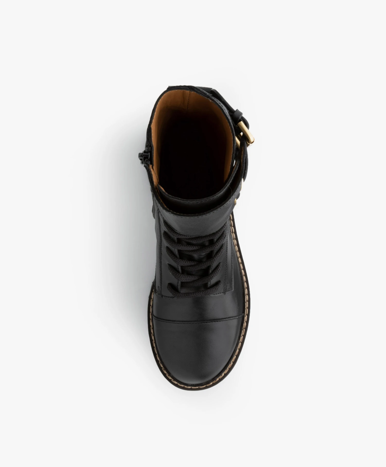 See By Chloé Mallory Combat Hoge Leren Enkellaarzen - Zwart 12 See By Chloé Mallory Combat Hoge Leren Enkellaarzen - Zwart - Afbeelding 12