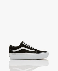 Vans Old Skool Platform Sneakers - Zwart/Wit