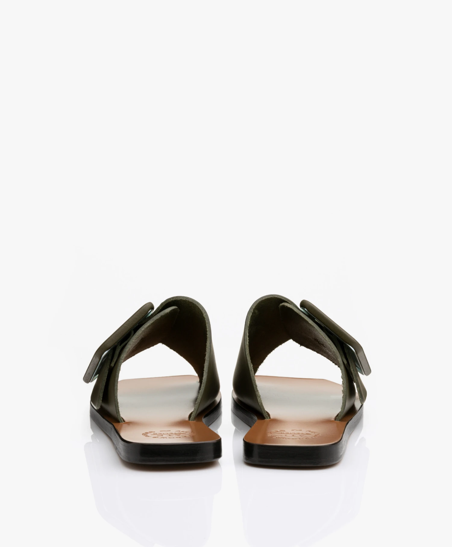 Atp Atelier Ceci Leren Slippers Met Gesp - Groen 8 Atp Atelier Ceci Leren Slippers Met Gesp - Groen - Afbeelding 8