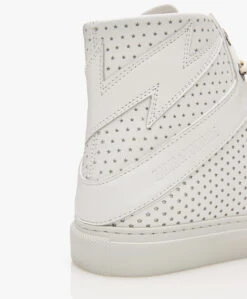 Zadig & Voltaire High Flash Geperforeerd Leren High-Top Sneakers - Wit -Mode Kleding 6ed86830 2902 4670 9944 9448e04c2350 581
