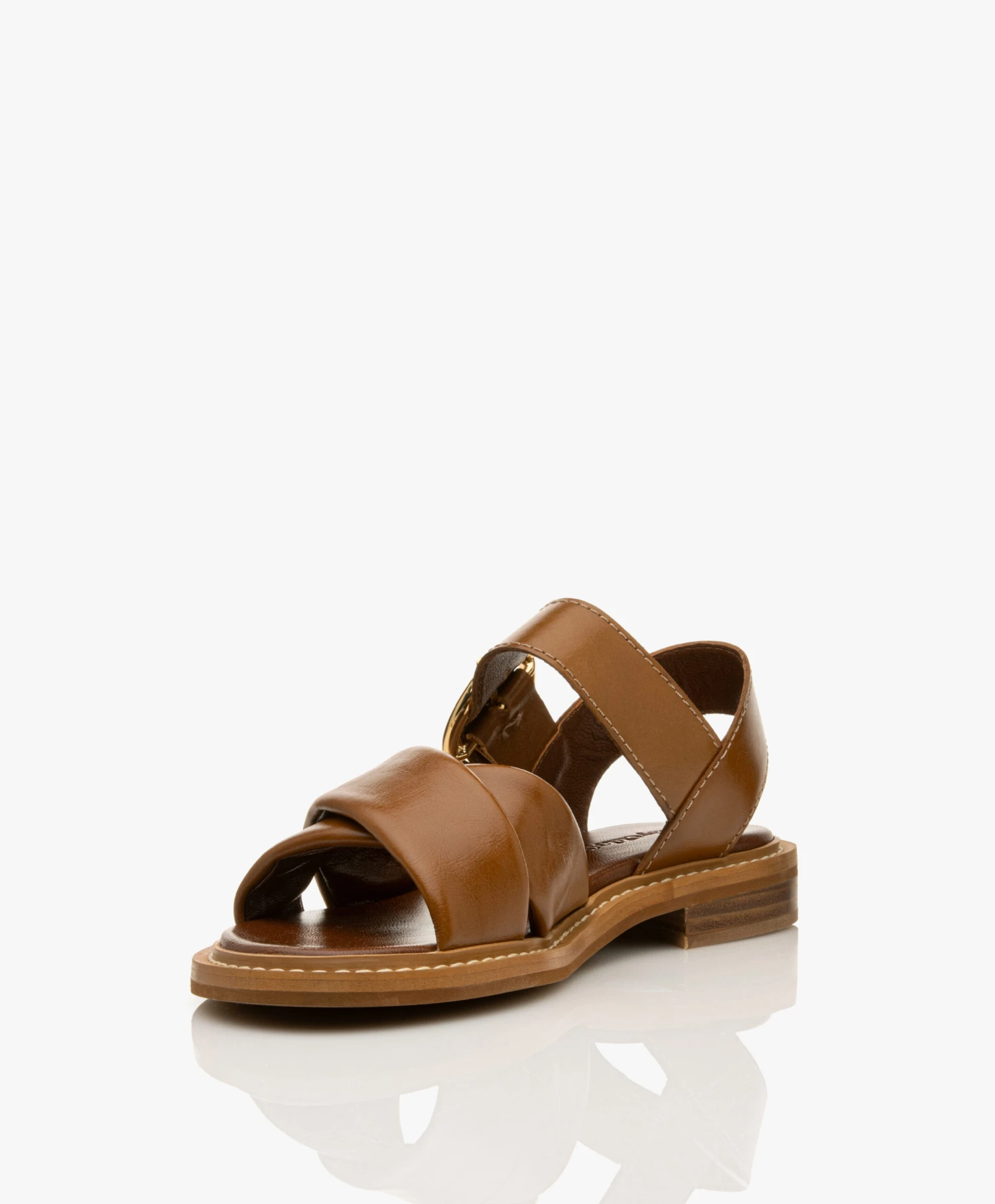 See By Chloé Lyna Kalfsleren Sandalen - Tan 11 See By Chloé Lyna Kalfsleren Sandalen - Tan - Afbeelding 11