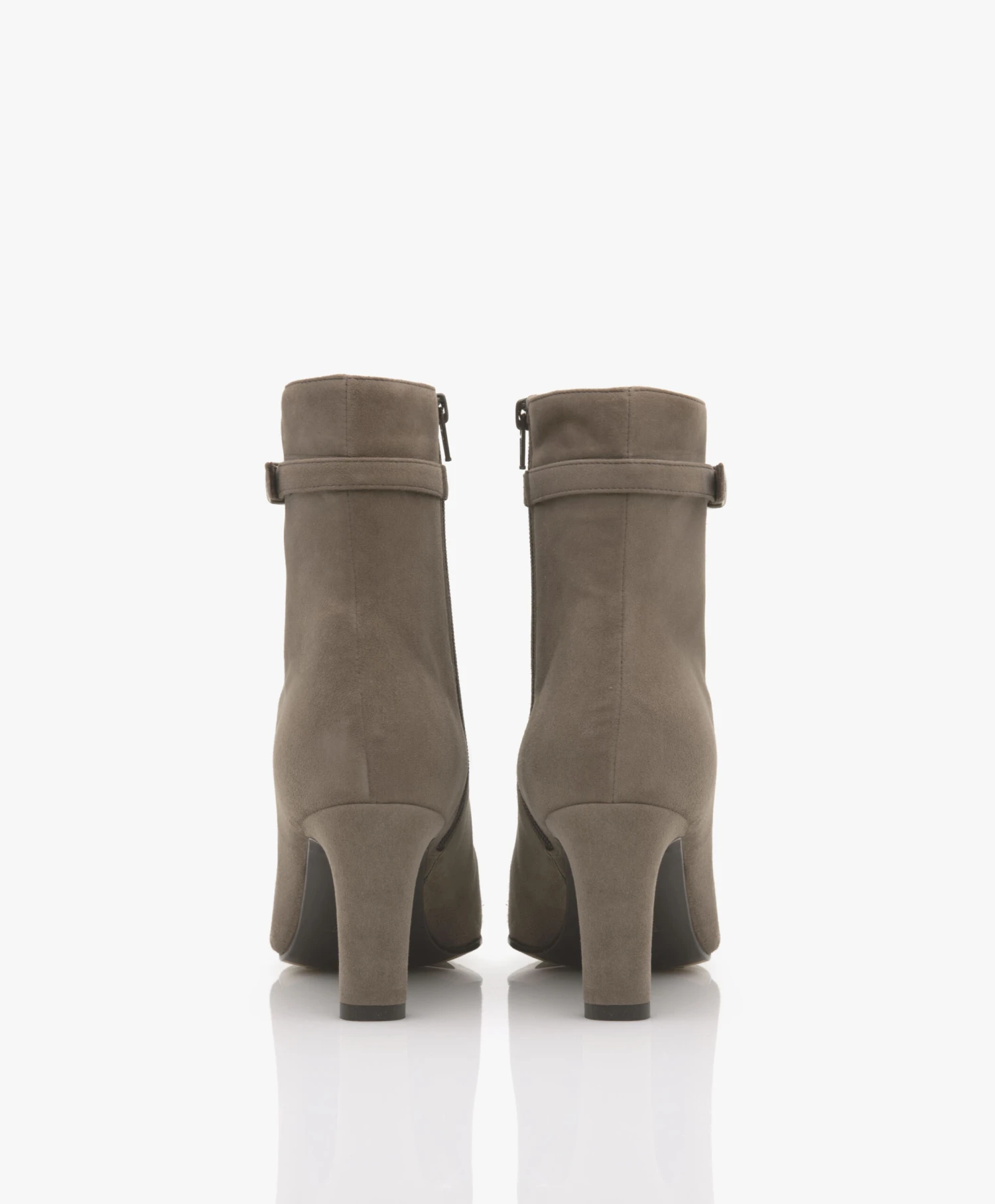 Panara Suède Leren Enkellaarzen - Taupe 8 Panara Suède Leren Enkellaarzen - Taupe - Afbeelding 8