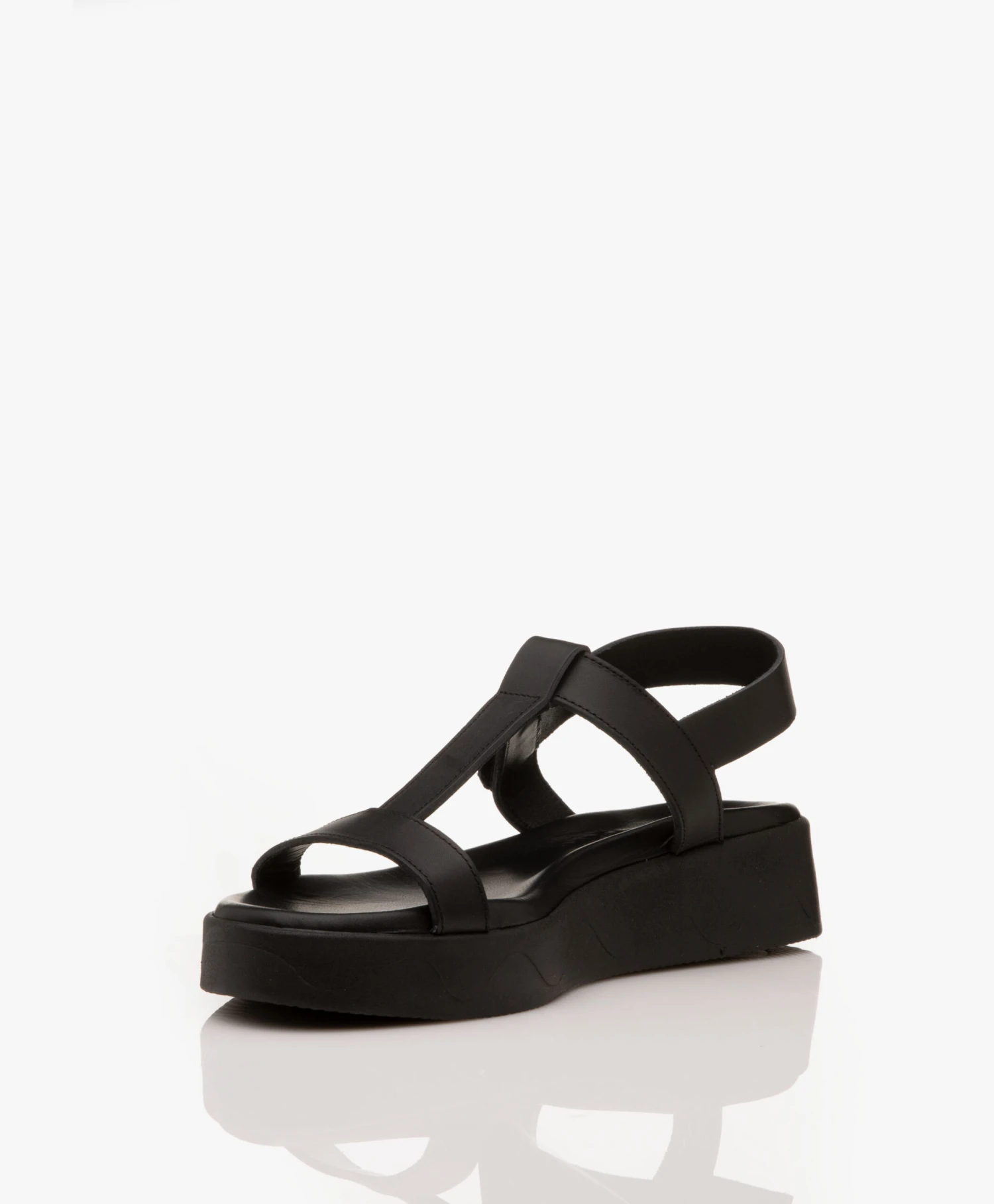 Ancient Greek Myrto Leren Platform Sandalen - Zwart 10 Ancient Greek Myrto Leren Platform Sandalen - Zwart - Afbeelding 10