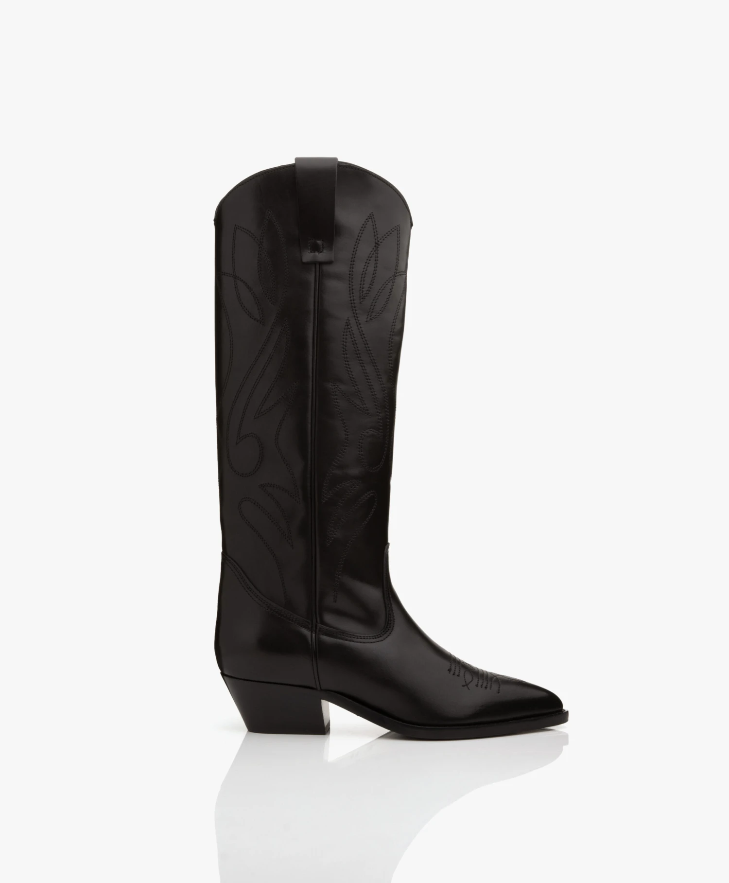 Closed Hoge Leren Cowboy Laarzen - Zwart 1 Closed Hoge Leren Cowboy Laarzen - Zwart