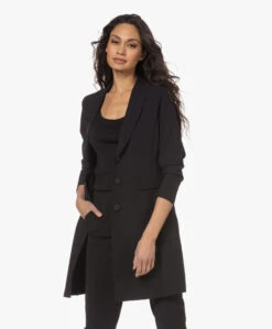 Japantky Yone Lange Travel Jersey Blazer - Diepzwart