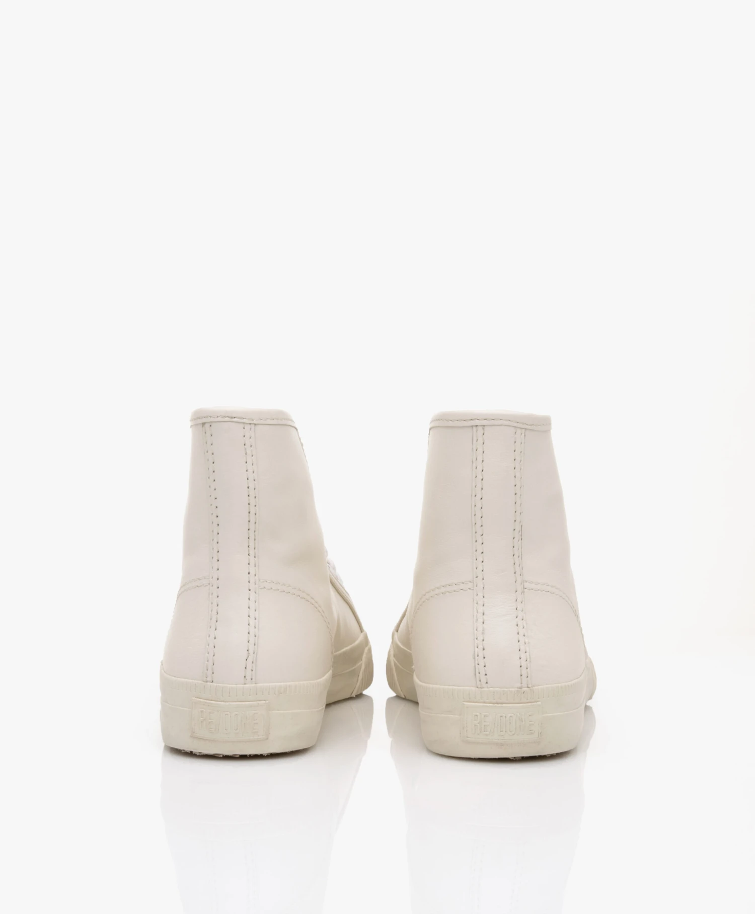 Re/Done 90S High Top Leren Sneakers - Vintage White 8 Re/Done 90S High Top Leren Sneakers - Vintage White - Afbeelding 8