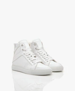 Zadig & Voltaire Zv1747 High Flash Leren Sneakers - Wit -Mode Kleding 88778fc7 74e3 4eb0 8f53 2a54bcf001c5 111152
