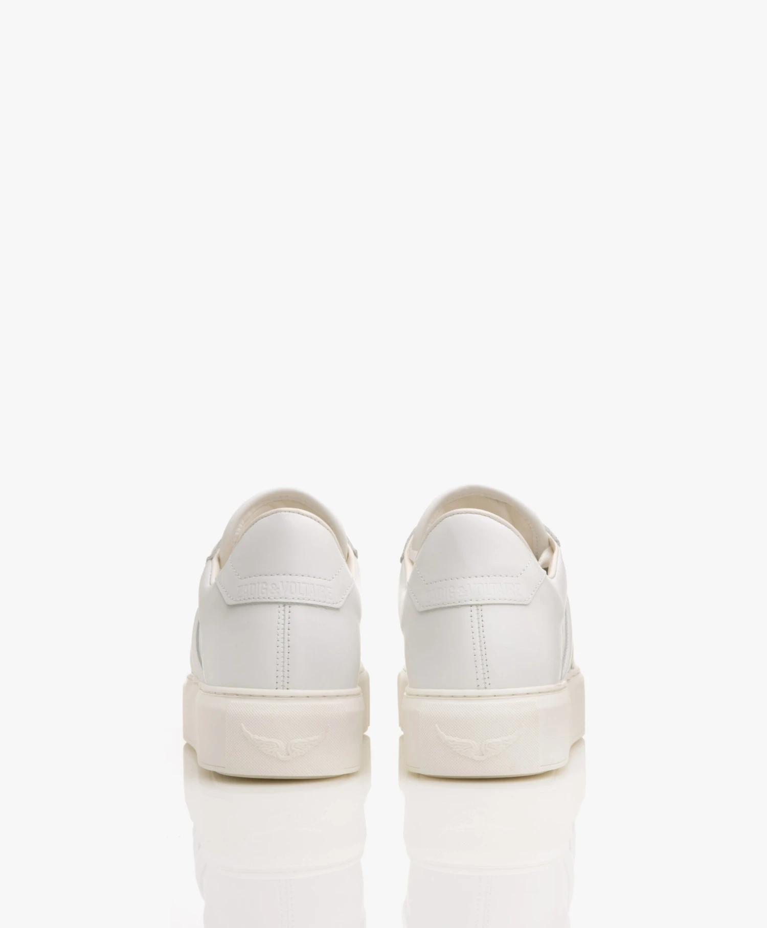 Zadig & Voltaire La Flash Chunky Smooth Kalfsleren Platform Sneakers - Wit 4 Zadig & Voltaire La Flash Chunky Smooth Kalfsleren Platform Sneakers - Wit - Afbeelding 4