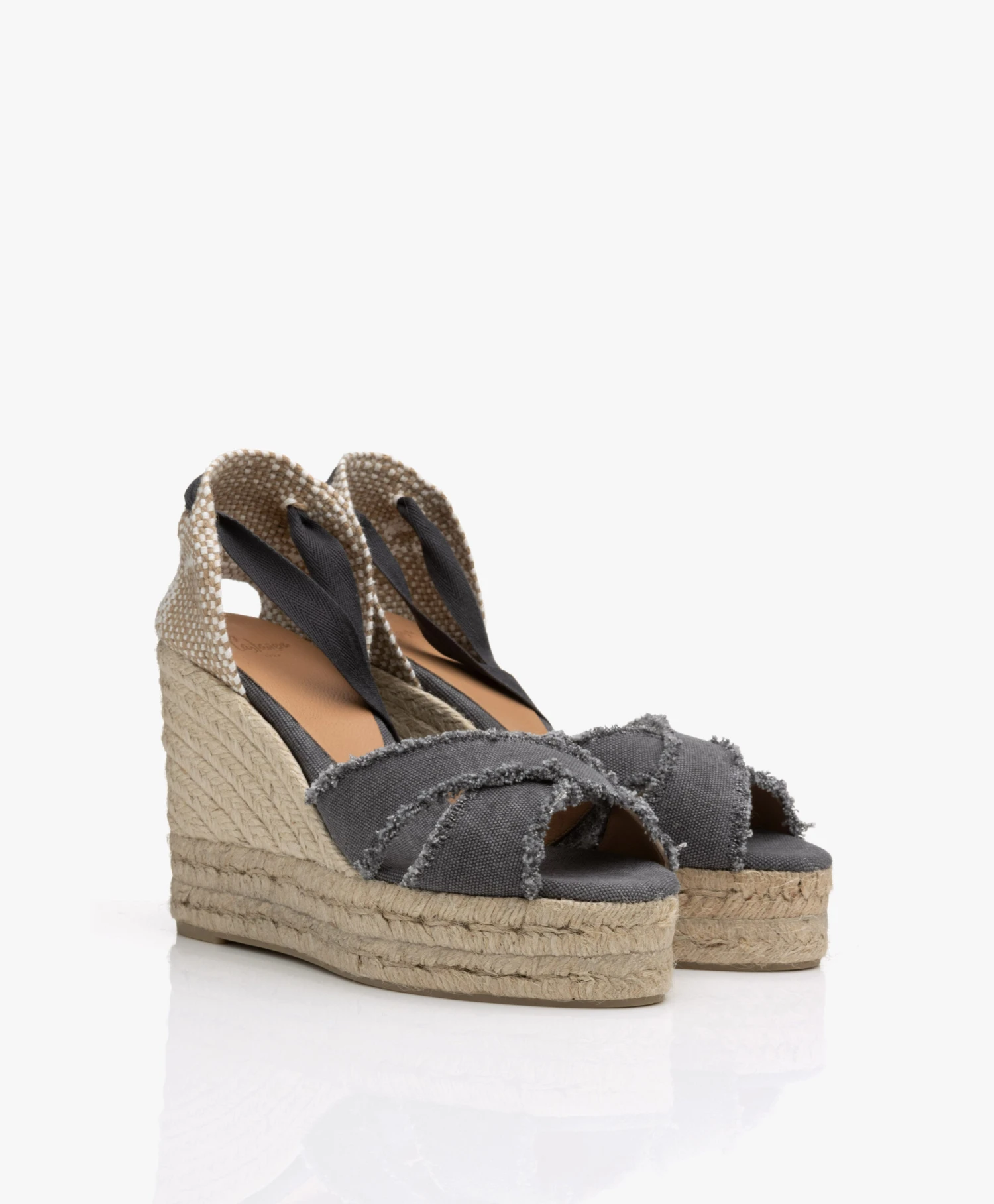 Castañer Bluma 11Cm Sleehak Espadrilles - Charcoal 4 Castañer Bluma 11Cm Sleehak Espadrilles - Charcoal - Afbeelding 4