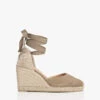 Castañer Carina 10Cm Canvas Sleehak Espadrilles - Tostado