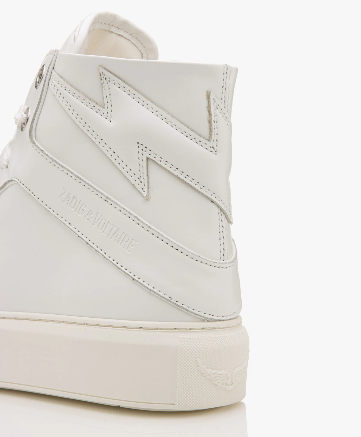 Zadig & Voltaire High Flash Leren Platform Sneakers - Wit 10 Zadig & Voltaire High Flash Leren Platform Sneakers - Wit - Afbeelding 10