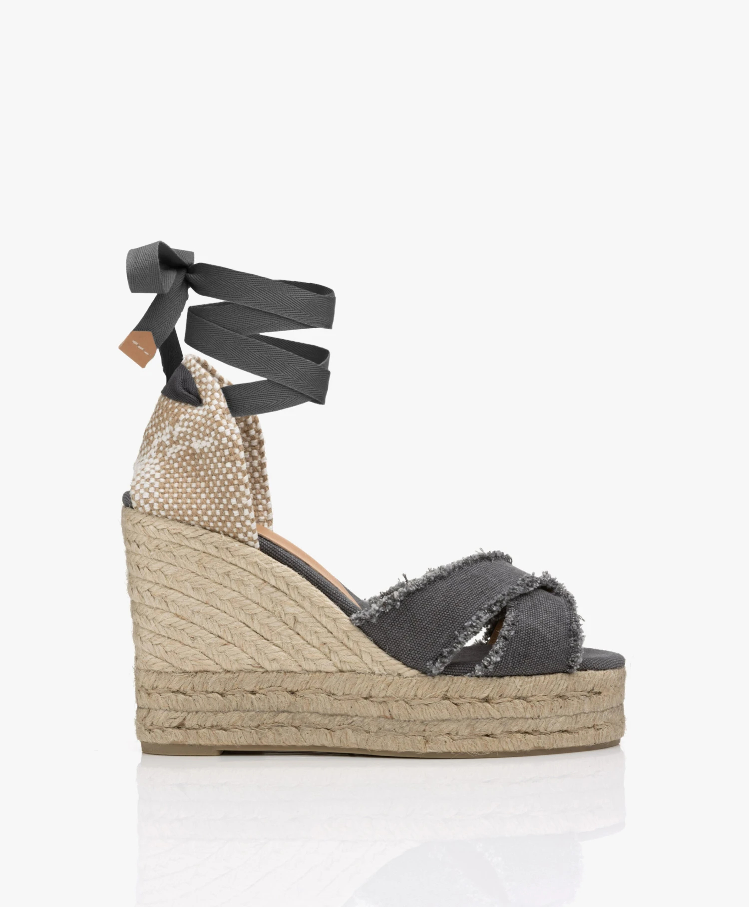 Castañer Bluma 11Cm Sleehak Espadrilles - Charcoal 1 Castañer Bluma 11Cm Sleehak Espadrilles - Charcoal