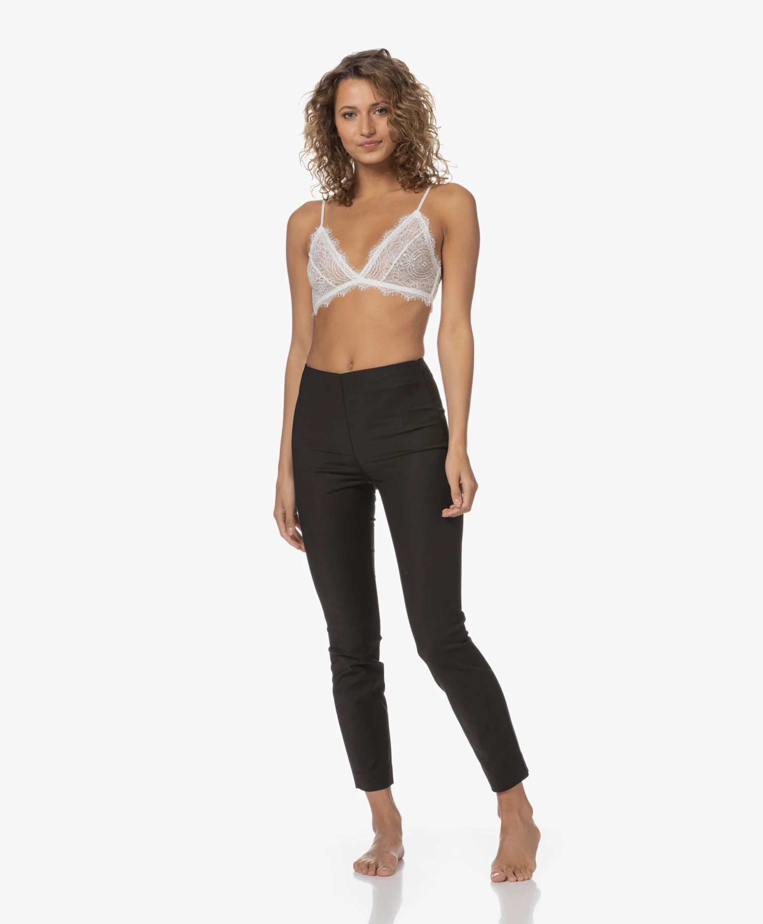 Anine Bing Lace Bra With Trim - Ivory 2 Anine Bing Lace Bra With Trim - Ivory - Afbeelding 2